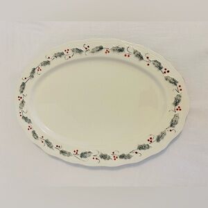 Festive Holly Oval Platter, Life at Home